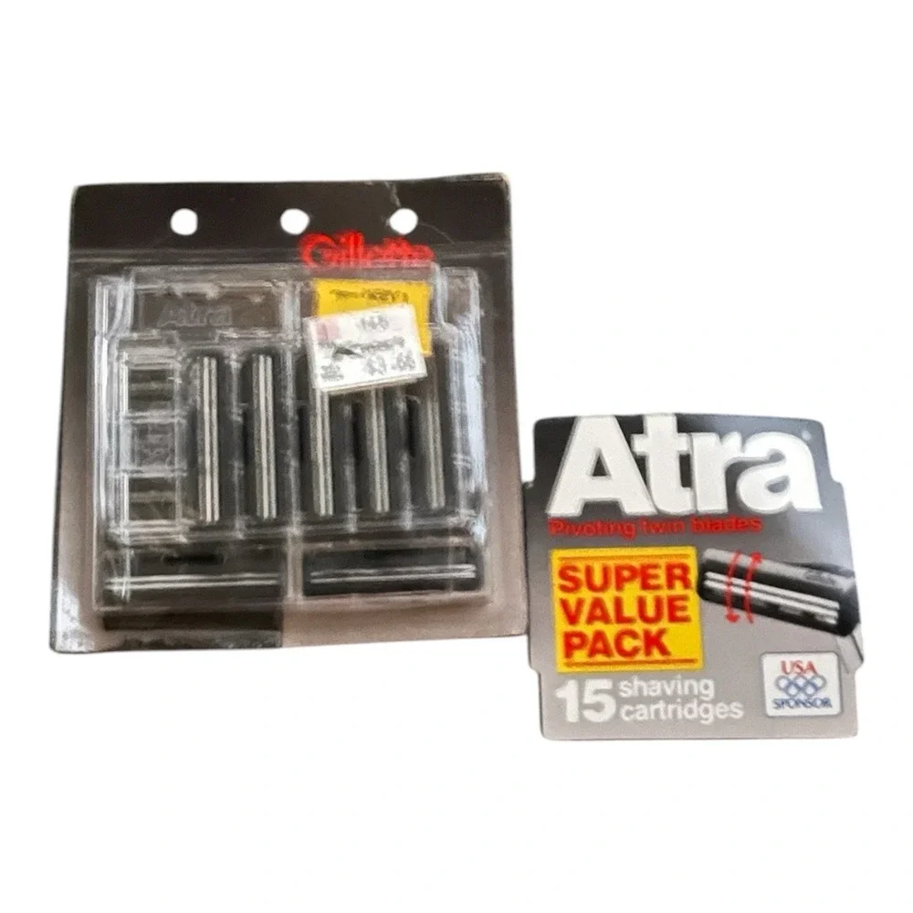 Gillette Atra Vintage Refills Razor Blade Cartridges Total 15 New from 1983 NOS